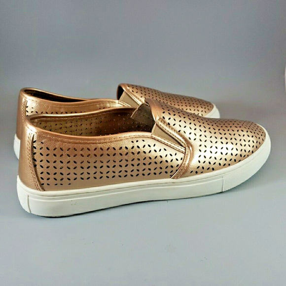 MIA Women Edith Slip-On Perforated Casual Sneakers - Rose Gold, US 10M - Picture 1 of 10